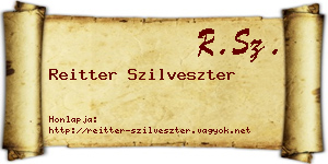 Reitter Szilveszter névjegykártya